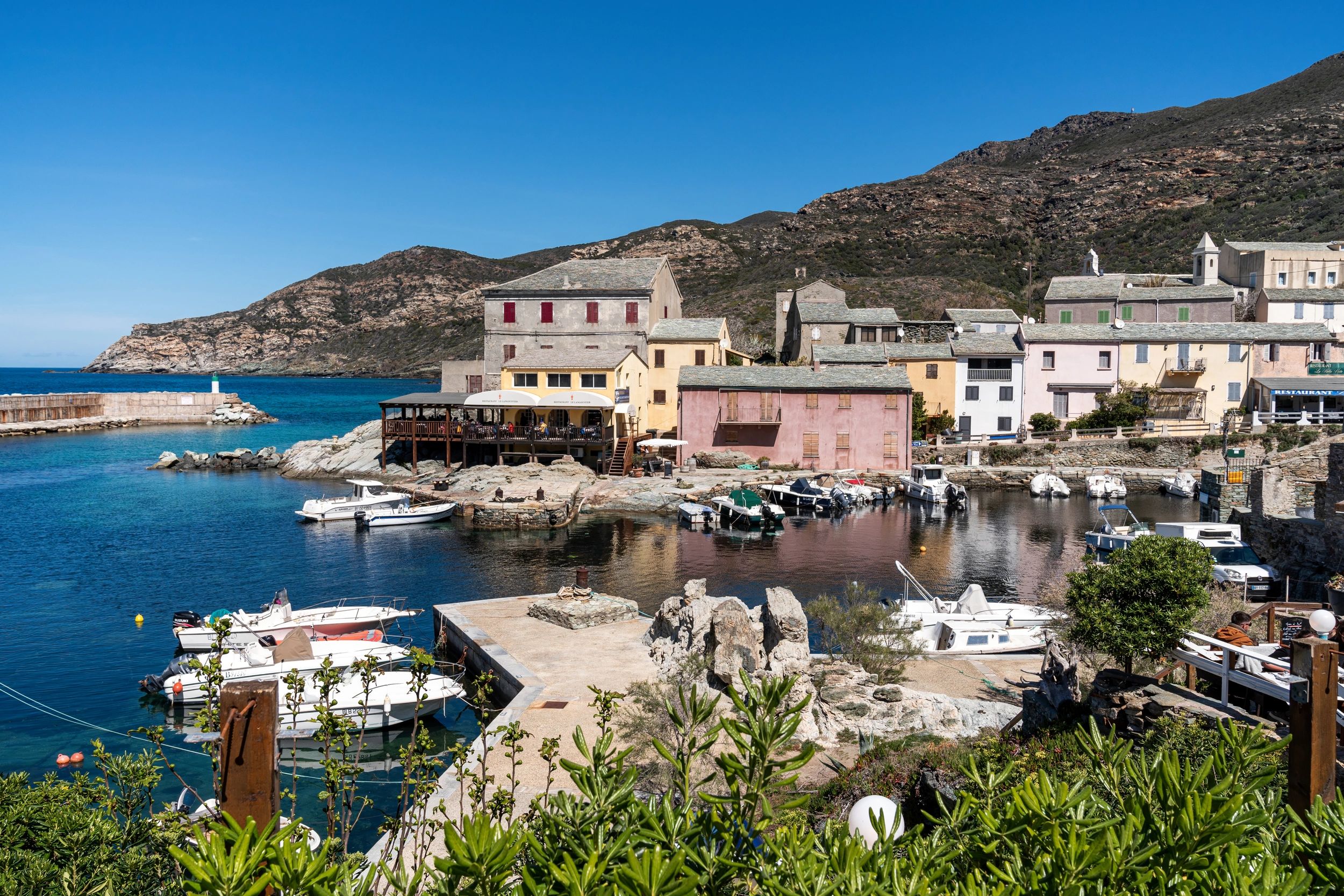 Le port de Centuri depuis l'hôtel Tomino dans le Cap Corse